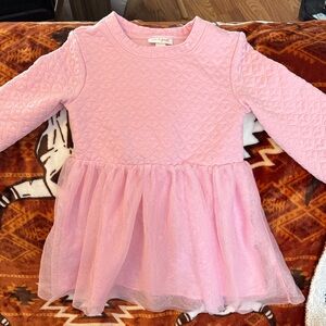 Cat & Jack Pink Quilted Long Sleeve Dress